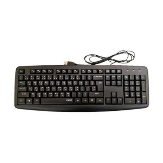 Rapoo NK2600 Black spill-Resistant Wired Keyboard 