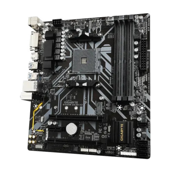 Gigabyte B450M DS3H V2 AMD AM4 Micro ATX Motherboard