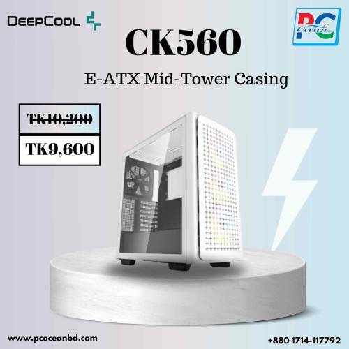 DeepCool CK560 WH E-ATX Mid-Tower Casing