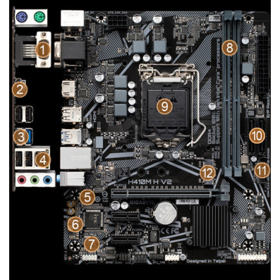 GIGABYTE H410M H V2 10TH GEN MICRO ATX MOTHERBOARD