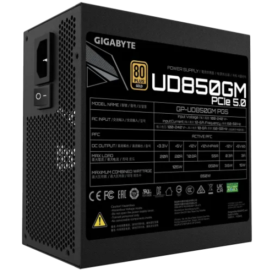 GIGABYTE UD850GM PG5 850W 80+ Gold Full Modular Power Supply